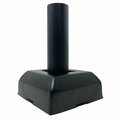Nuvo Iron Legacy Collection Post on Plate Post Base & Cover, Powder Coated Textured Black POPB1TXB